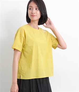 コットン刺繍風ドット柄プリントプルオーバー