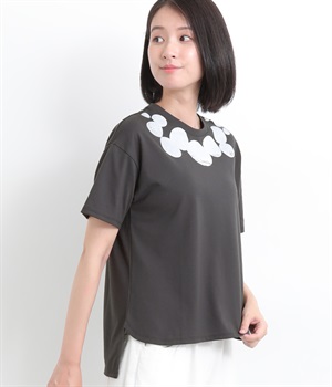 水玉プリントTシャツ