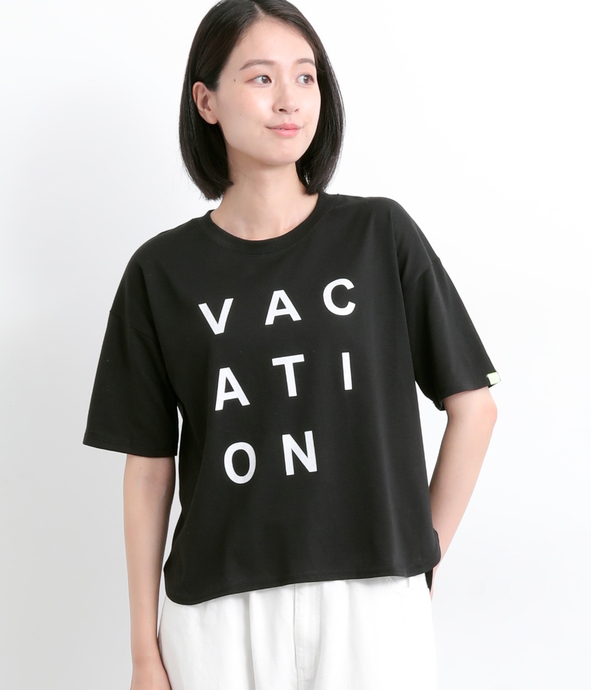 BIGロゴプリントTシャツ(ブラック/バケーション-L)