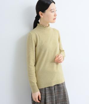 襟フリルインナーニットプルオーバー
