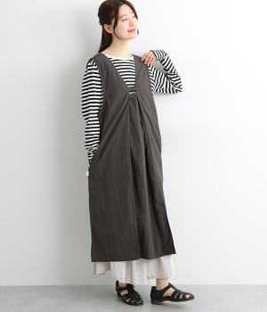 2wayジャンパースカート(チャコール-L)