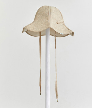 折り畳みハット(ベージュ-ONESIZE)