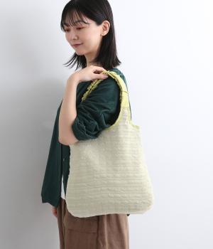 配色リバーシブルバッグ(アイボリー×グリーン-ONESIZE)