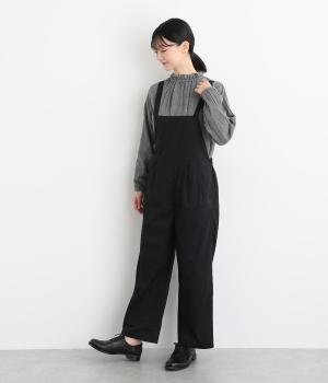 夜空ピスネーム付きサロペット(ブラック-L)