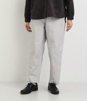 バード刺繍入りテーパードパンツ(ライトグレー-M)