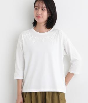 コード刺繍入りカットプルオーバー(オフ-L)