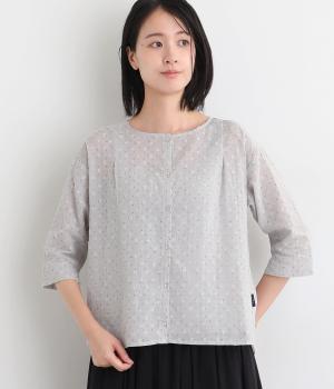 夜空のカットドビー＋プリントシャツ(ライトグレー-M)