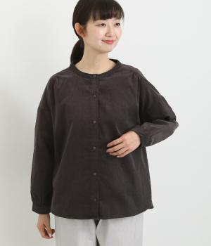 コーデュロイワイドシャツ(チャコール-M)