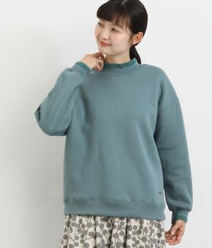 編立てリブ付きカットプルオーバー(グリーン-L)