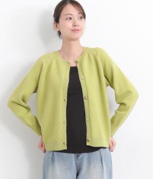 色々ボタンカーディガン(ライトグリーン-M)