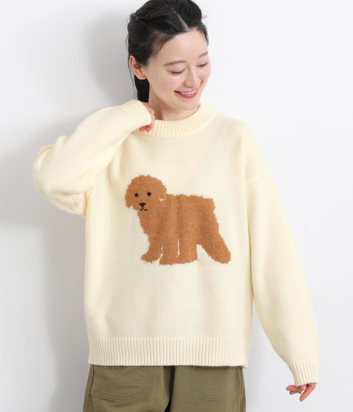DOG＆CATニットプルオーバー(アイボリー-M)