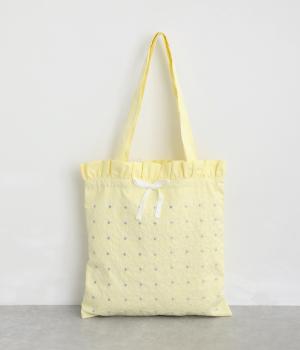 つながりお花刺繍バッグ(イエロー-F)
