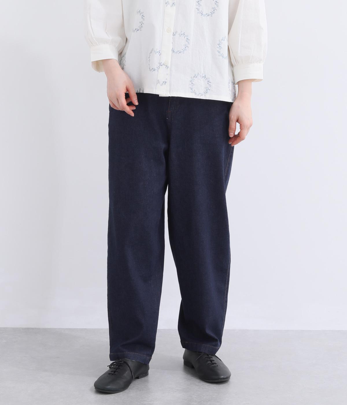 5周年ステッチテーパードパンツ(インディゴネイビー-M)