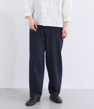 5周年ステッチテーパードパンツ(インディゴネイビー-M)