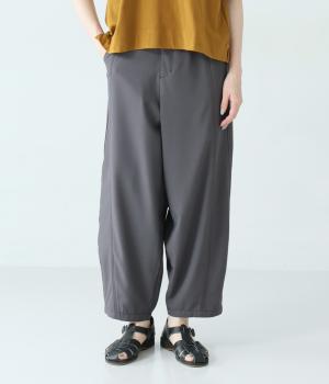 接触冷感　ワイドカーブパンツ(チャコール-L)
