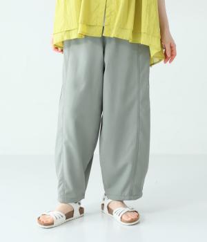 接触冷感　ワイドカーブパンツ(グリーン-L)