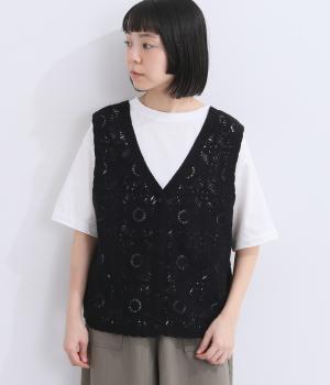2wayかぎ針編み風ベスト