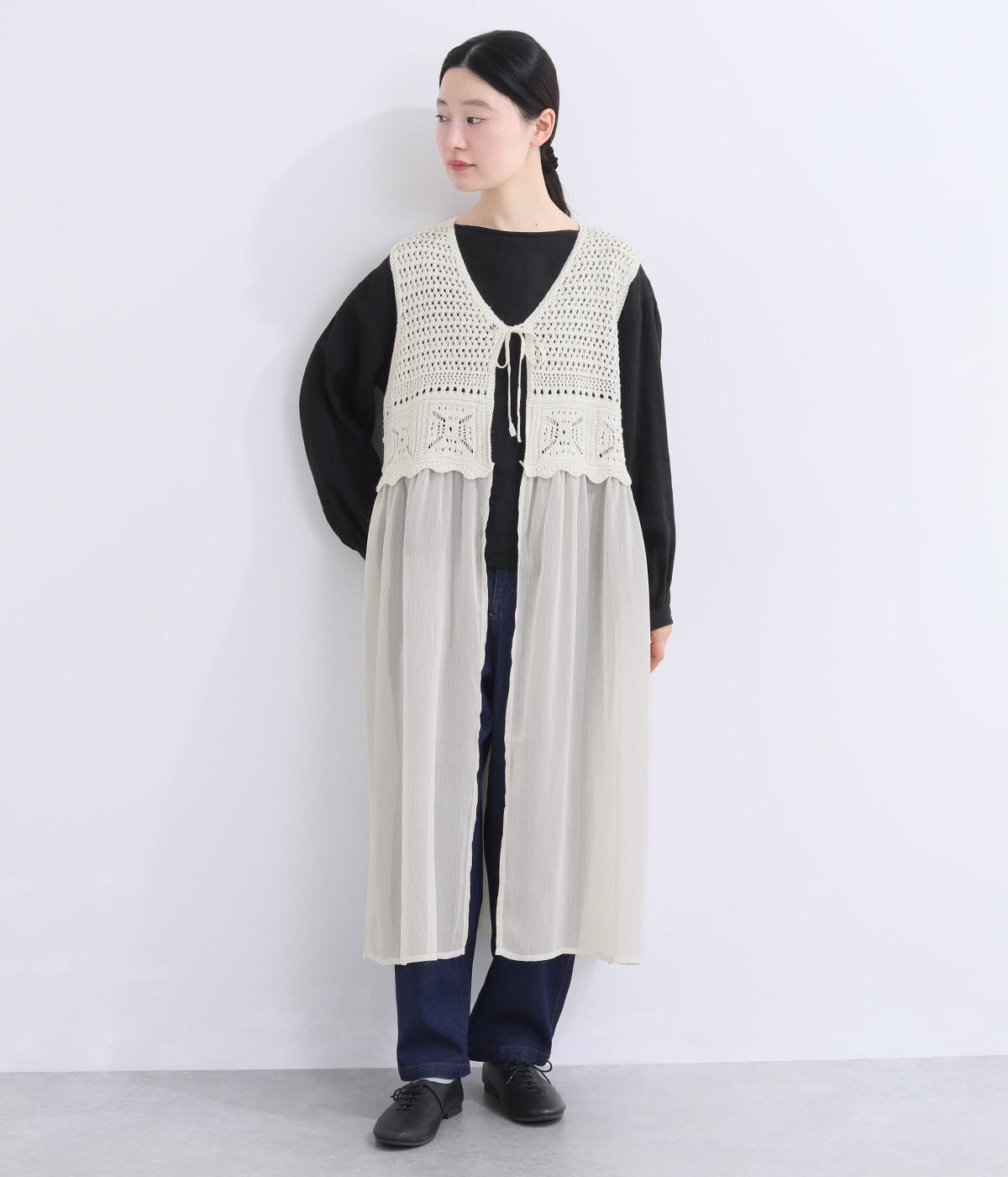 布帛ドッキングニットジレ(キナリ-M)