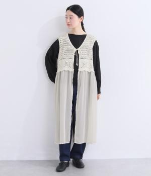 布帛ドッキングニットジレ(キナリ-M)