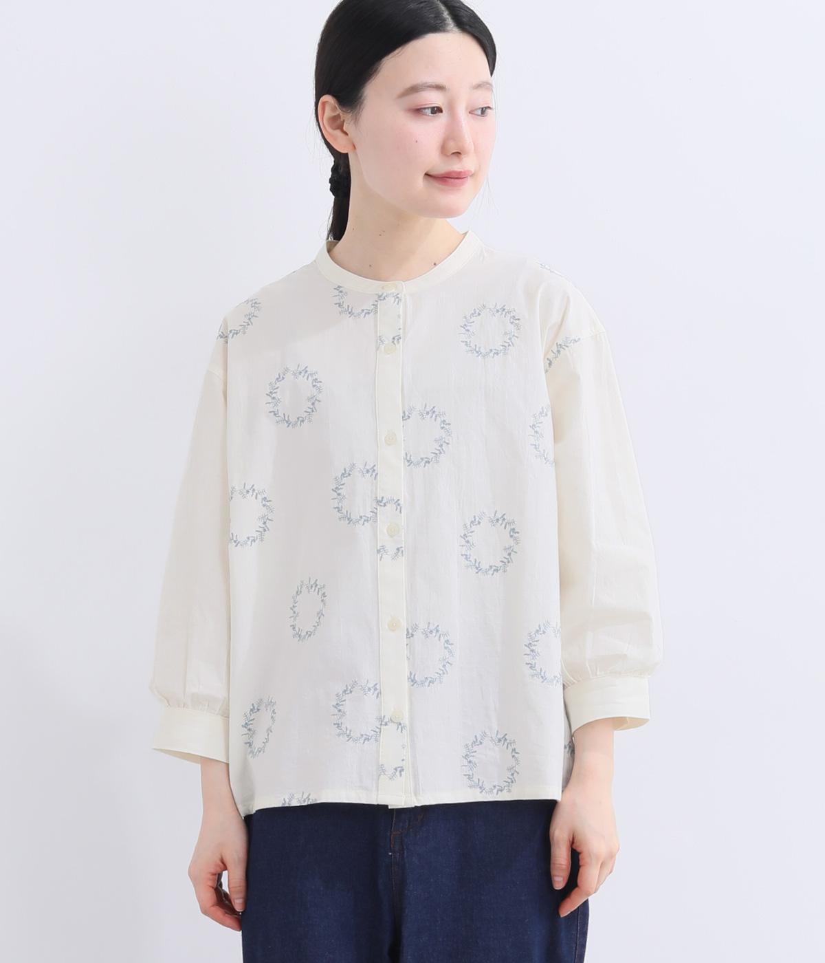 にわのわ刺繍ブラウス(キナリ-M)