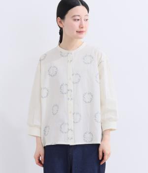 にわのわ刺繍ブラウス(キナリ-M)