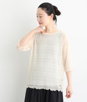 シャーリングシアープルオーバー(アイボリー-L)