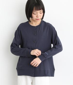 ドットボタンカーディガン(ネイビー-L)