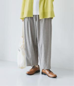 シャーリングテーパードパンツ(キナリ千鳥-L)