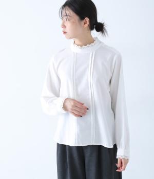 襟レースブラウス
