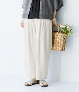 スラブツイルタックパンツ(キナリ-M)