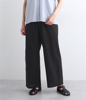 コットンリネンパンツ(チャコール-L)