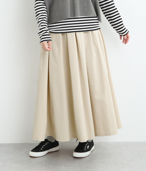 ウエストイージータックスカート(ベージュ-L)