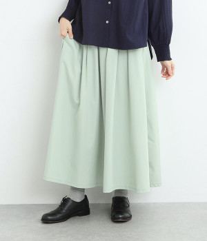 ウエストイージータックスカート(ライトグリーン-L)