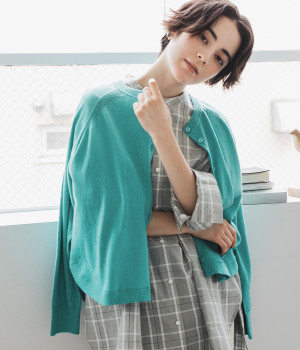 コットンシルクニットカーディガン