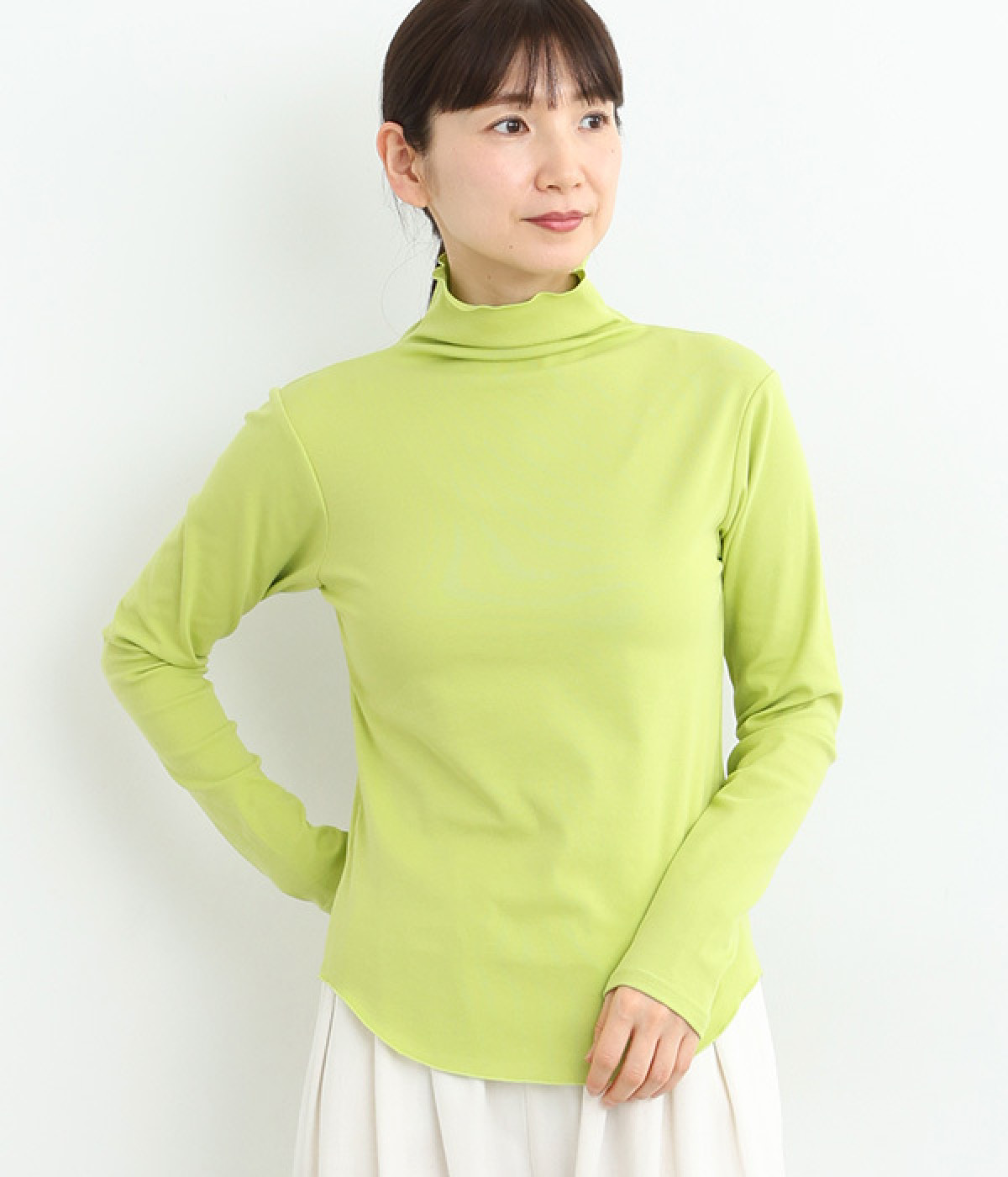 ベアフライスボトルネックプルオーバー(イエローグリーン-M)