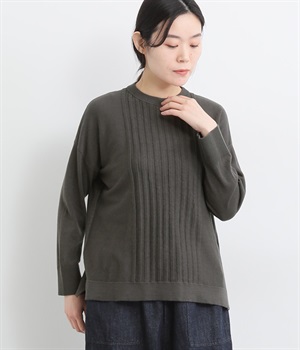 フロントタックニットプルオーバー(チャコール-M)