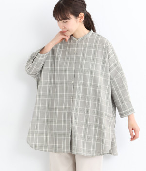 ビッグシルエットシャツ(グレー-ONESIZE)