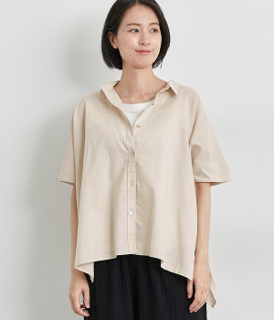 リネンコットンボックスシャツ