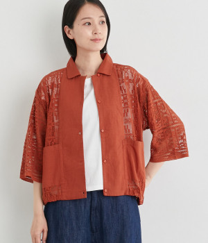 コットンレースカーディガン