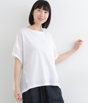 ナシジドルマンスリーブTシャツ(オフホワイト-ONESIZE)