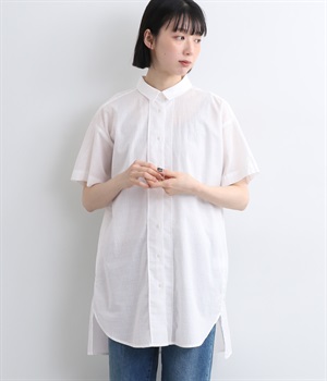 アキハチェックロングシャツ(オフホワイト-ONESIZE)