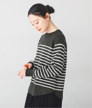 コットンダブルジャカードプルオーバー(チャコール-M)