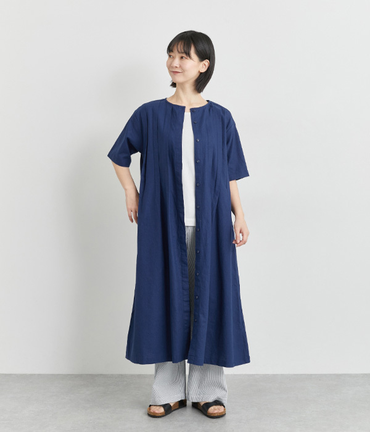 リネンコットンタックワンピース｜LILASIC（リラシク）の商品詳細