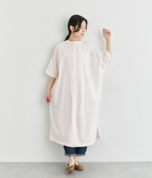 コットンツイル2wayドルマンワンピース(アイボリー-ONESIZE)
