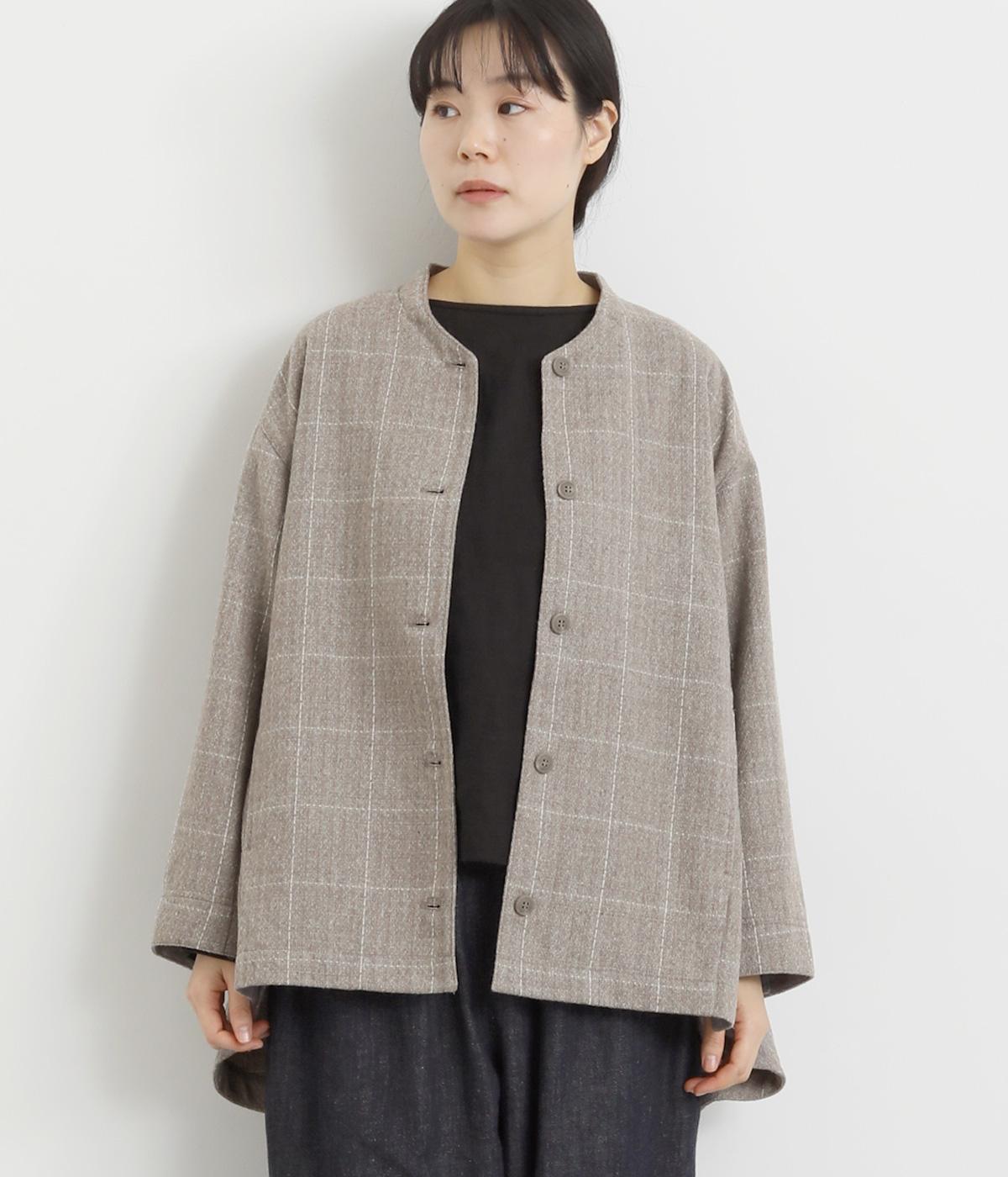 ツイードブルゾン(グレー-F)