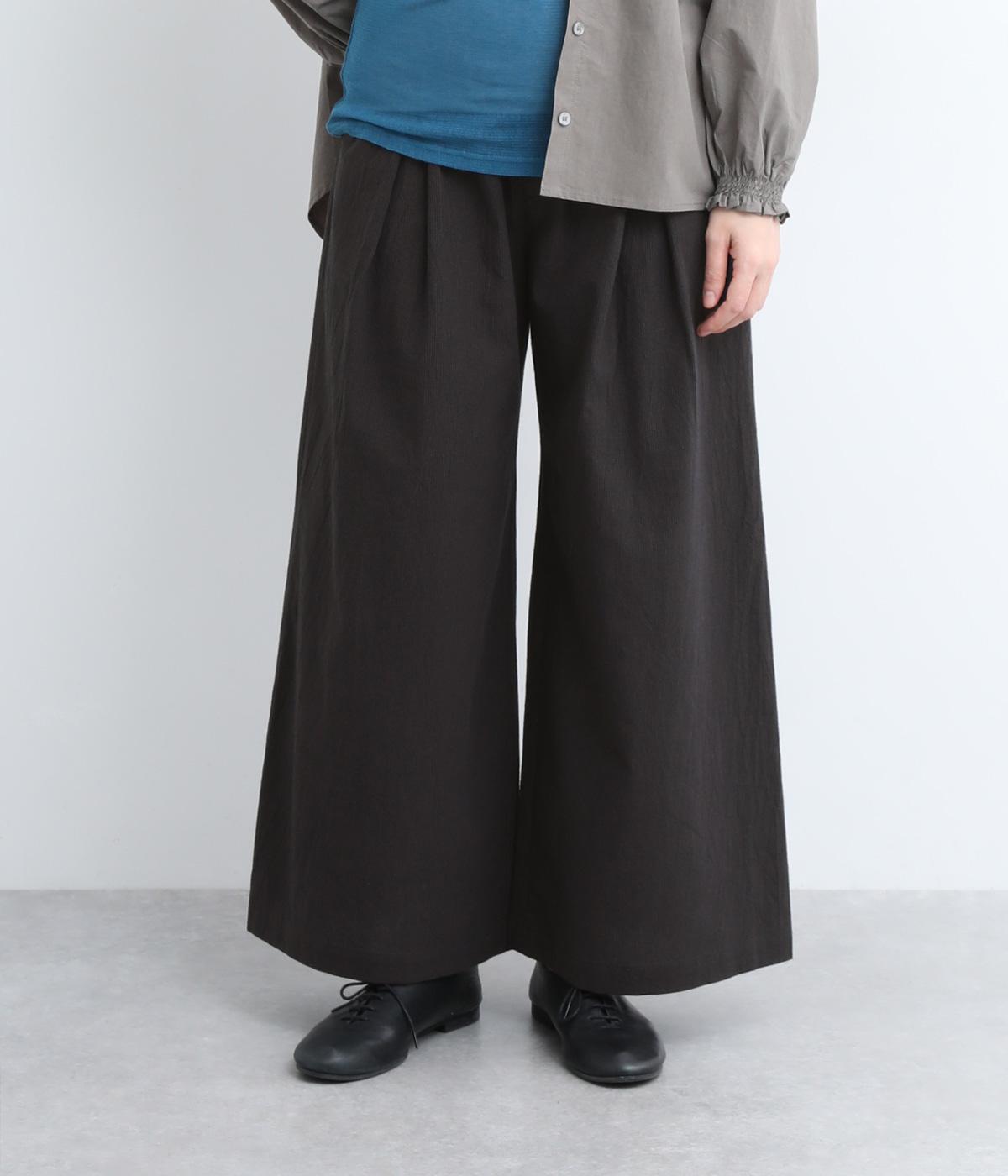 タックフレアパンツ(チャコール-M)