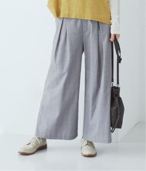 タックフレアパンツ(ネイビー-L)