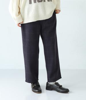 ツイードテーパードパンツ(ネイビー-L)
