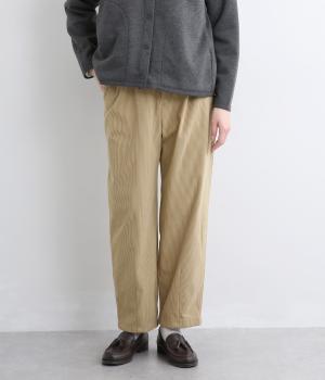 ソフトコールタックコクーンパンツ(ベージュ-L)