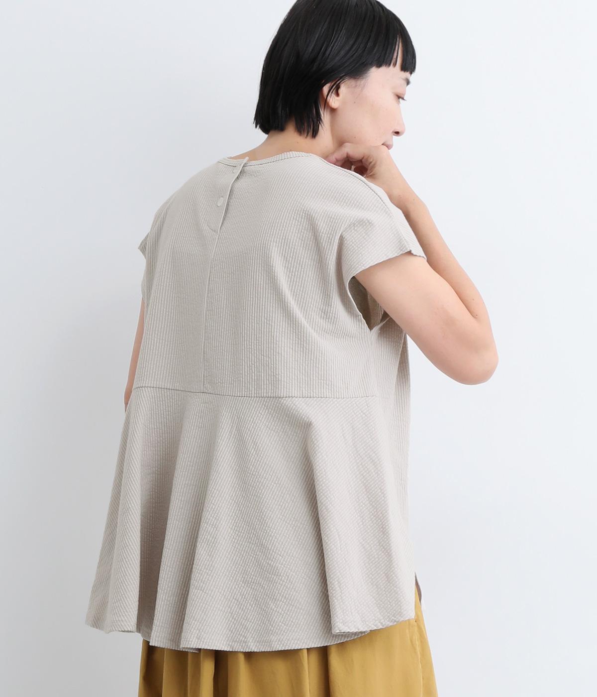 カットサッカーフレアプルオーバー(グレー-M)